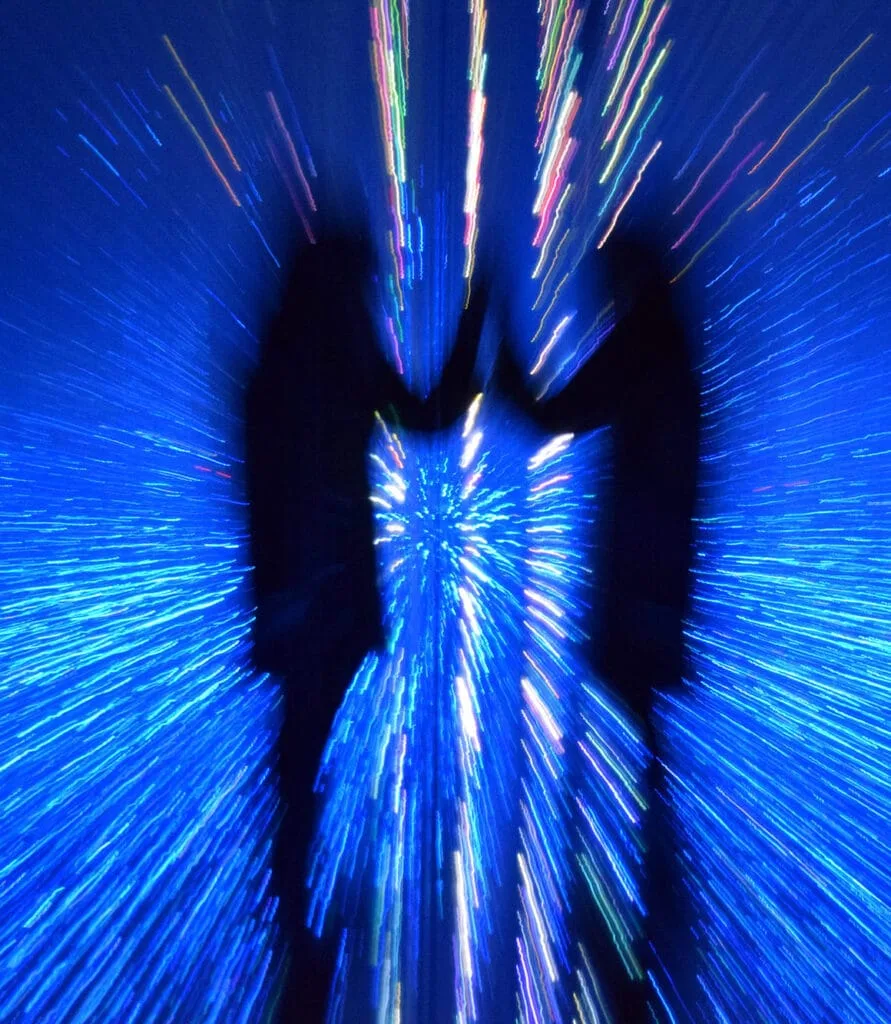 Shot at the Teamlab Borderless exhibition, Shanghai